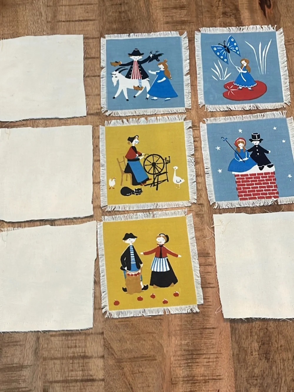 Vintage Cocktail Napkins Jangaard Denmark Hans Christian Anderson Fairy Tale